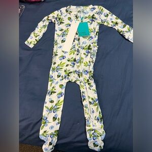 Posh Peanut Carolina Blueberry Footie Pajamas